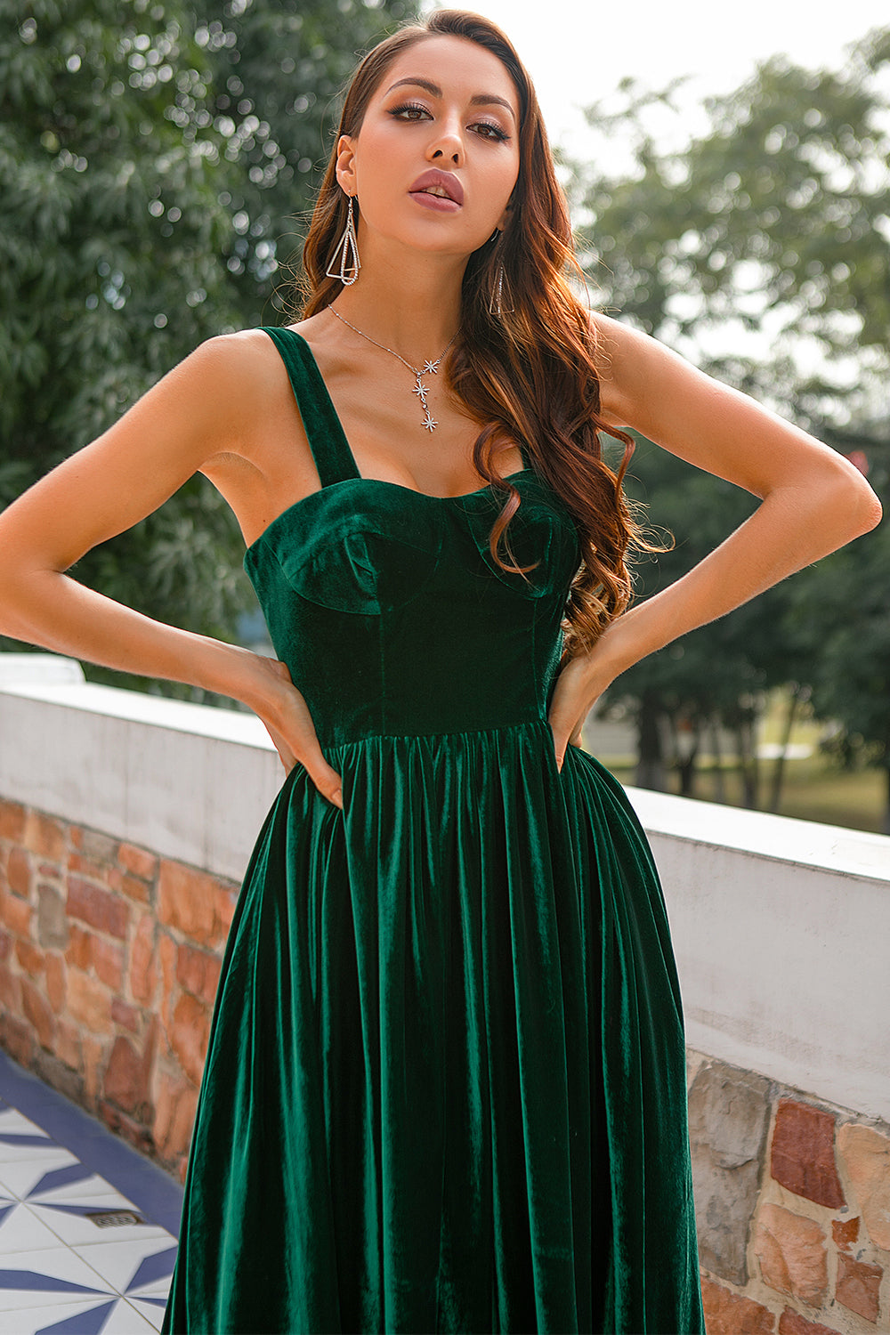 green velvet dress